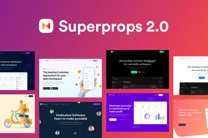 Superprops React Next Landing Page Templates preview 3