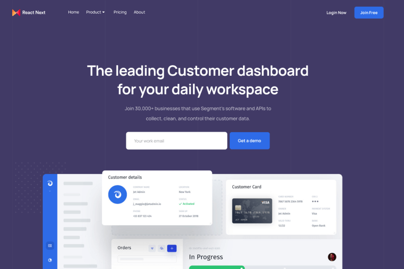 Superprops React Next Landing Page Templates preview 4